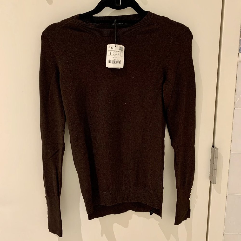 Zara stretch knit long sleeve top